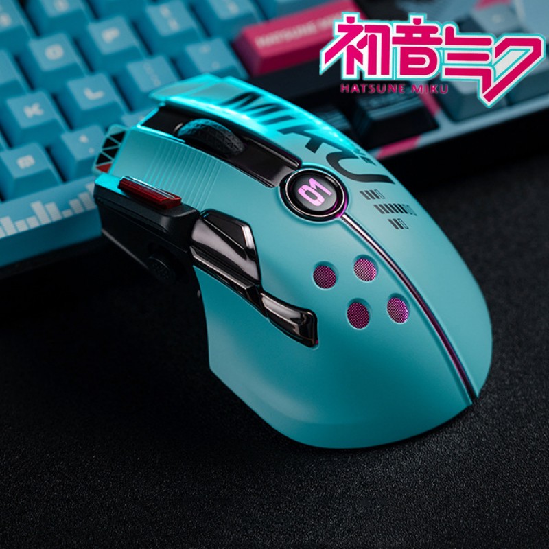 Pc Gaming Hatsune Miku - HDゲーミングマウス,2.4g,ワイヤレス,USB,ラップトップ,デスクトップ,コンピューター,フェスティバルギフト用