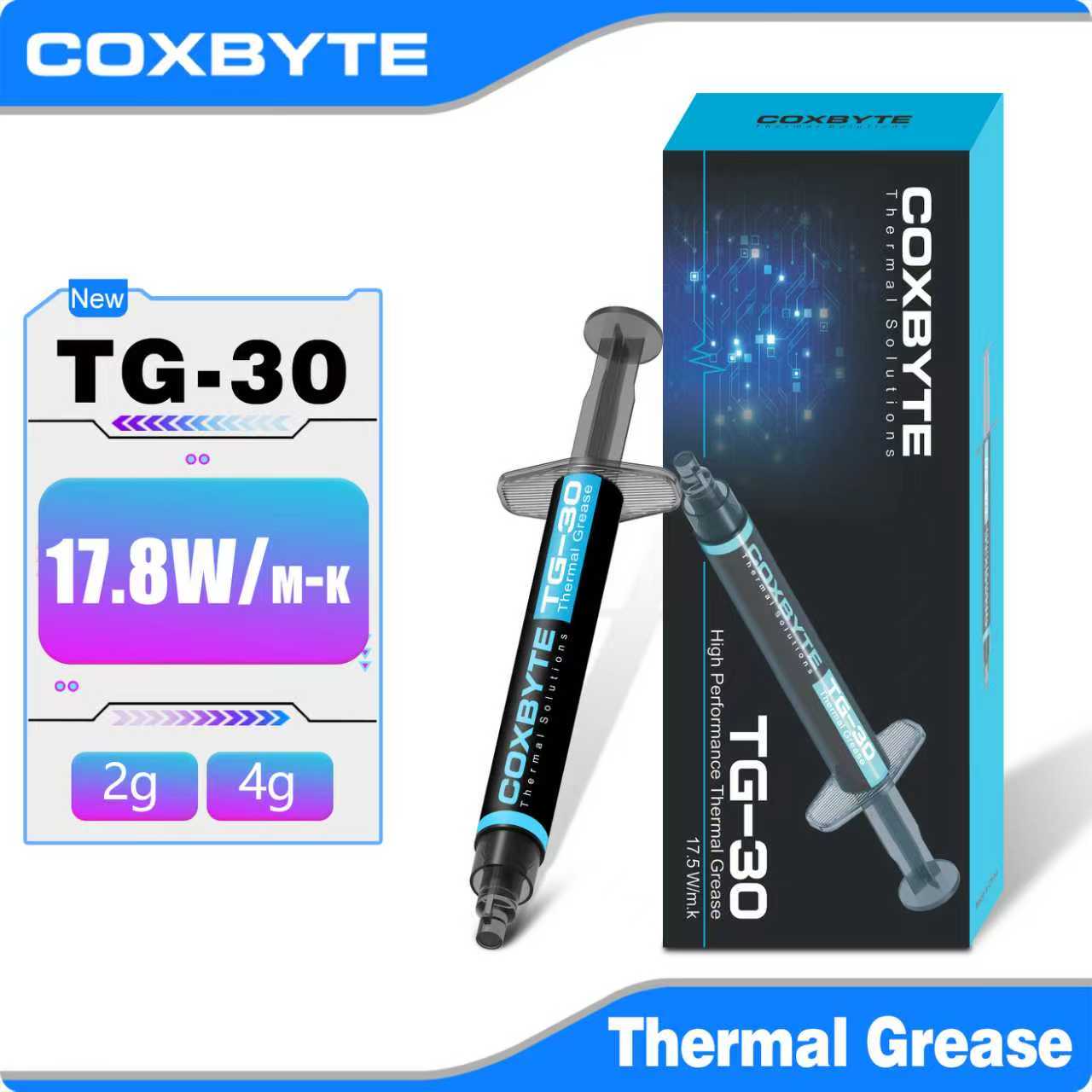 Thermal Paste - Coxbyte 17.5W/mk サーマルペースト TG-30 2g 4g