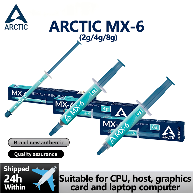 Thermal Paste - ARCTIC MX-6 (2g/4g/8g) CPU、グラフィックカード、ノートパソコン用究極の高性能サーマルペースト、非常に高い熱伝導率