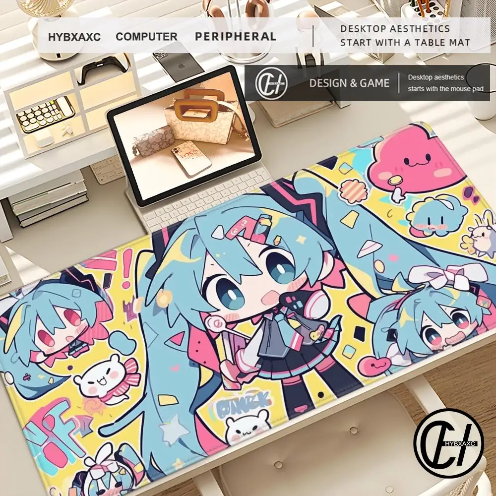 Pc Gaming Hatsune Miku - ラップトップとデスクトップ用の大型マウスパッド,HATSUNE-MIKU