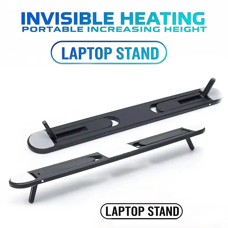 Laptop Cooling Pad - ユニバーサルラップトップライザースタンドノートブック冷却パッド目に見えないラップトップブラケット折りたたみキーボードライズfor Macbook Pro Lenovo Dell HP