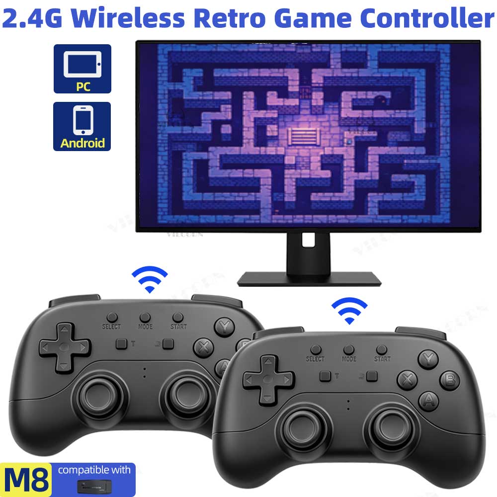 Android Gaming Emulator Pc - 2.4G ワイヤレスゲームパッド遅延なしレトロゲームコントローラー PC Android 電話タブレットエミュレーターゲーム用プラグアンドプレイ SF3000