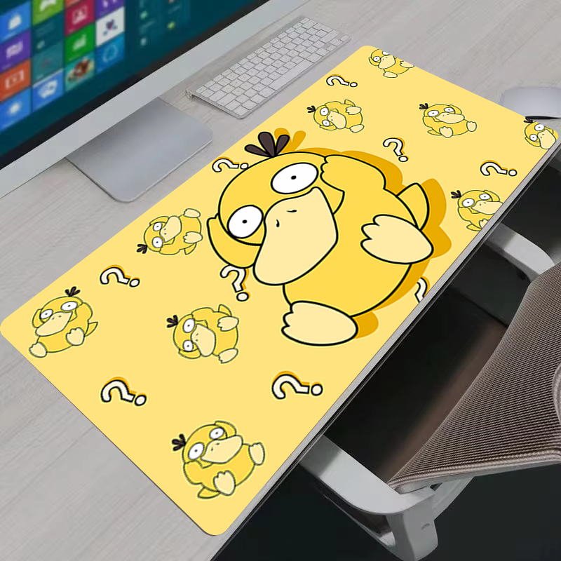 Pc Gaming Upgrades - マウスパッドアニメ P-ポケモン Psyduck XXL 大型ゲーミングマウスパッドノンスリップラバーデスクマットラップトップ PC