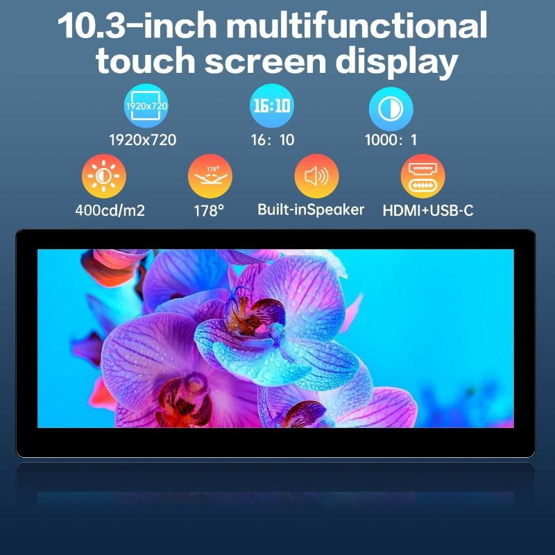 10.3インチ小型タッチスクリーンモニター 60hz スピー - Pc Gaming On Android のレビューと価格