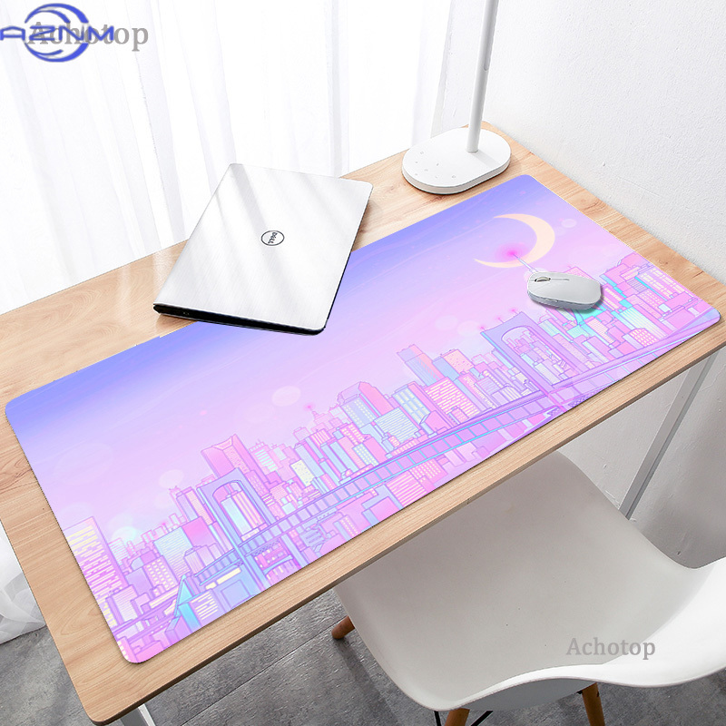 かわいい月景マウスパッド PCゲーマー向け大型ゲーミングマウ - Pc Gaming Pink のレビューと価格