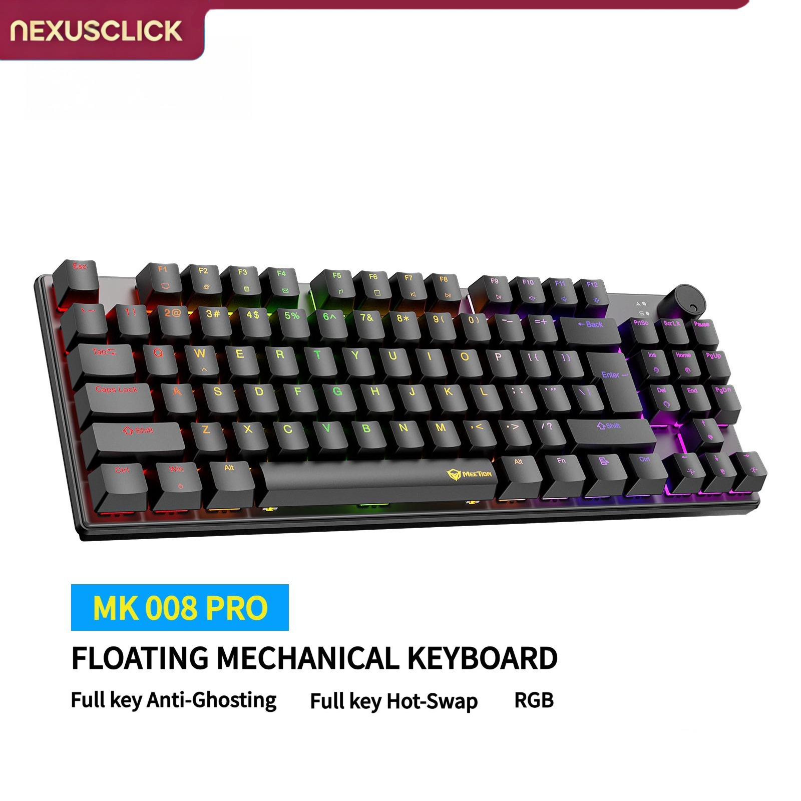NexusClick 88キー ホットスワップ対応 メカニカ - Anti-Ghosting Keyboard のレビューと価格