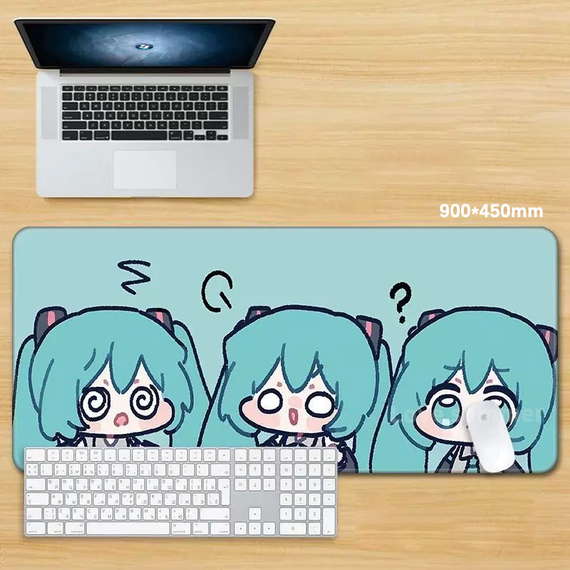 アニメマウスパッドゲーマーキーボードパッドデスク H-初音ミ - Pc Gaming Hatsune Miku のレビューと価格