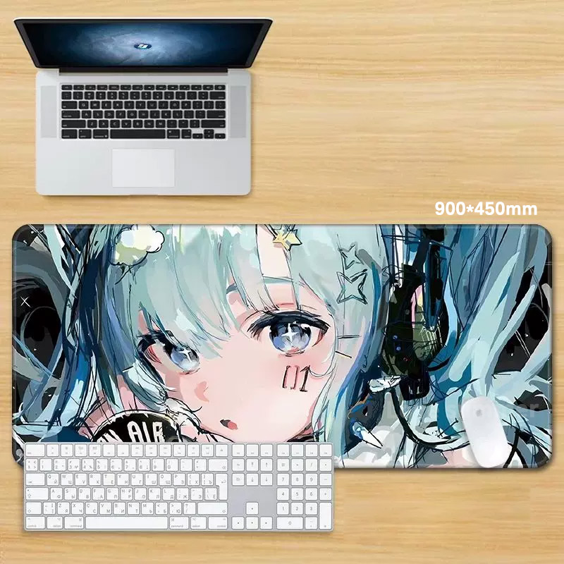 アニメマウスパッドゲーマーキーボードパッドデスク H-初音ミ - Pc Gaming Hatsune Miku のレビューと価格