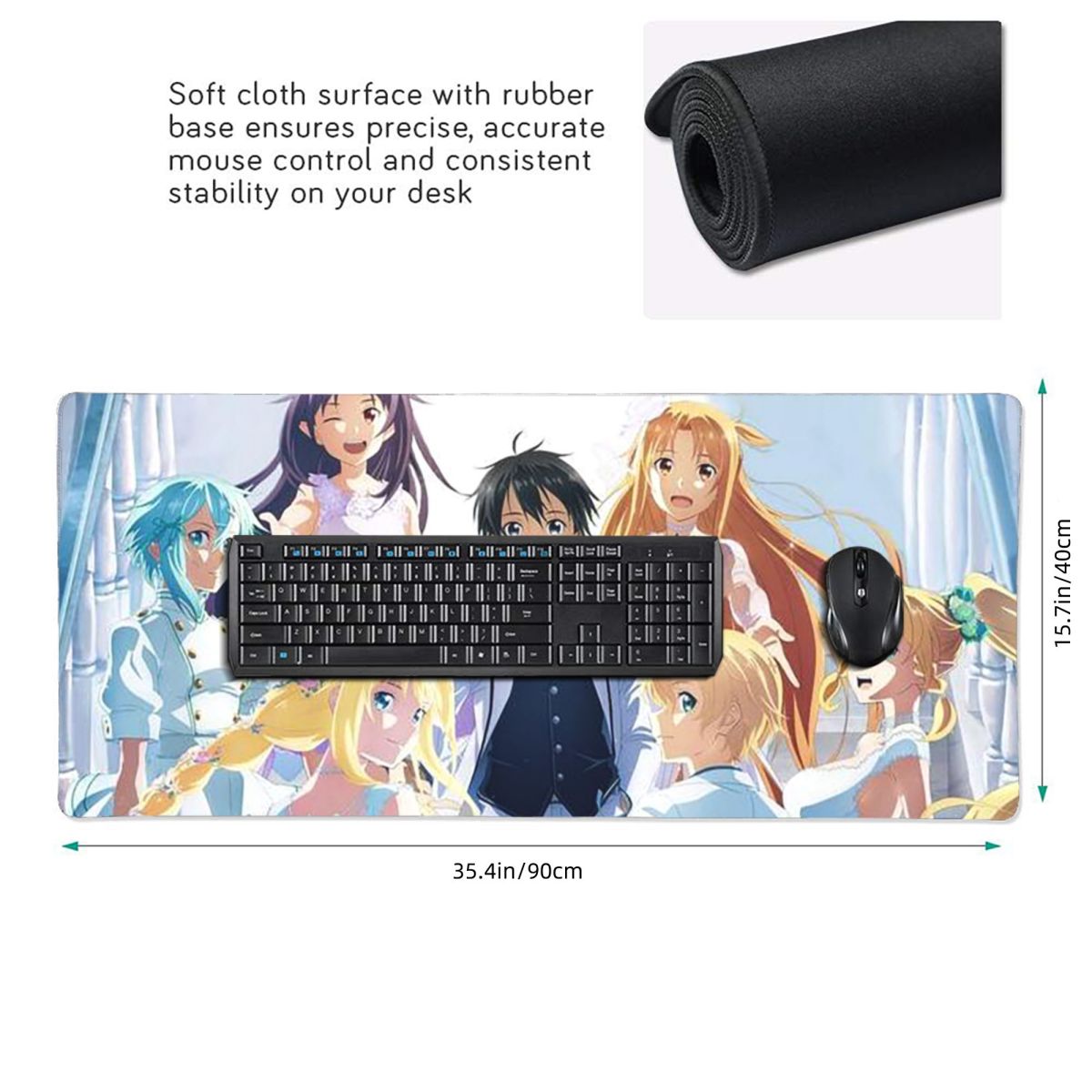 ソードアート・オンライン結城アスナアニメ大型マウスパッドコン - Pc Gaming Online のレビューと価格