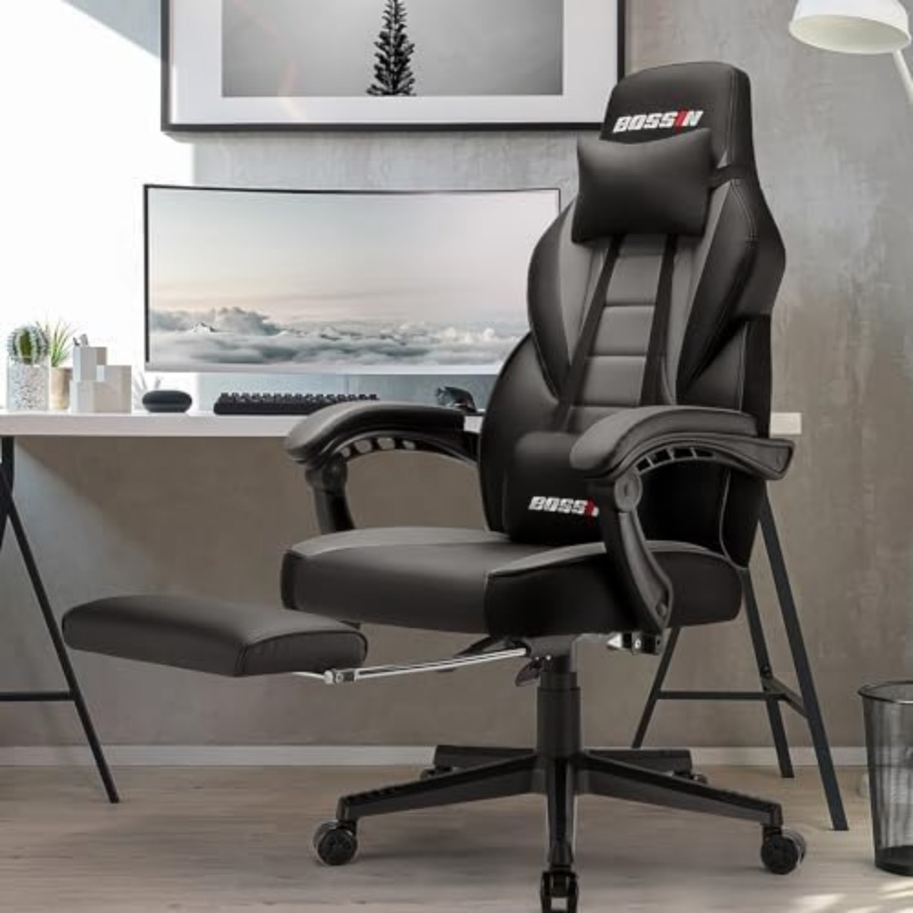 人間工学に基づいた頑丈なゲーミングチェア（マッサージ機能、フ - Gaming Chair のレビューと価格