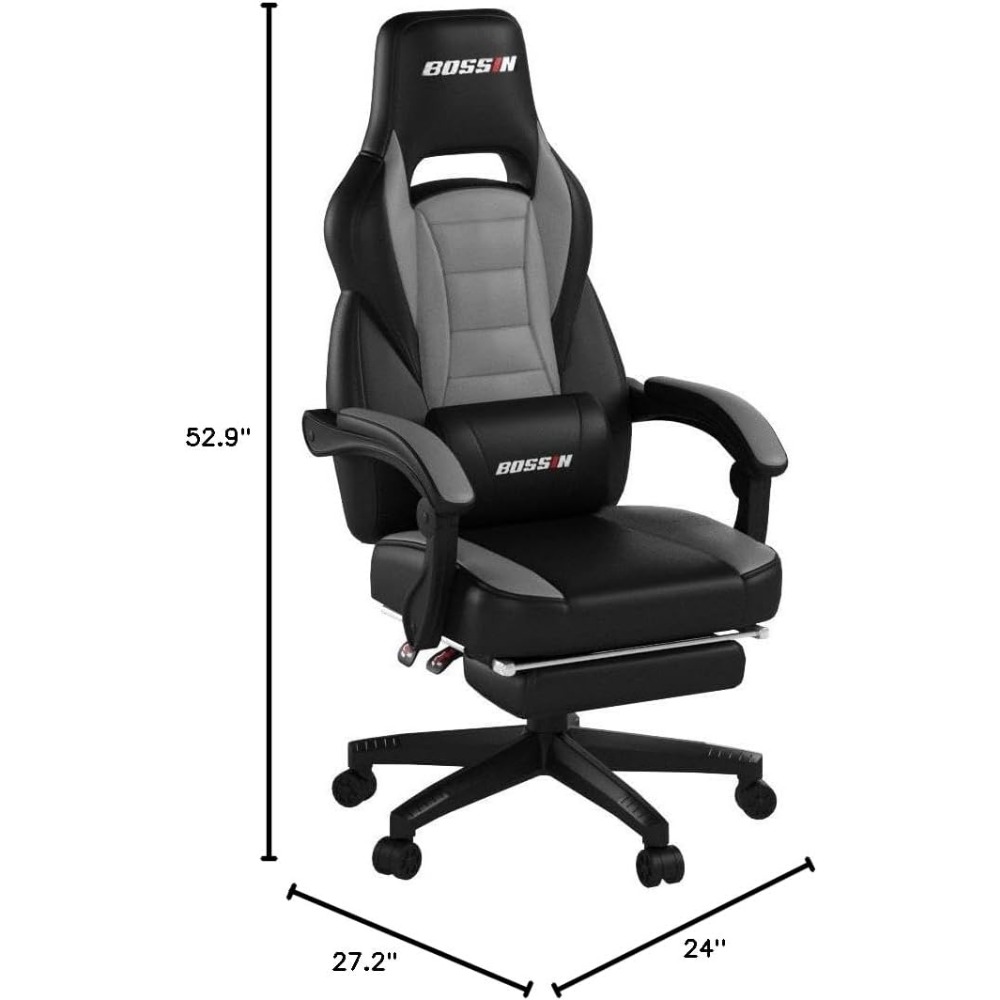 人間工学に基づいた頑丈なゲーミングチェア（マッサージ機能、フ - Gaming Chair のレビューと価格