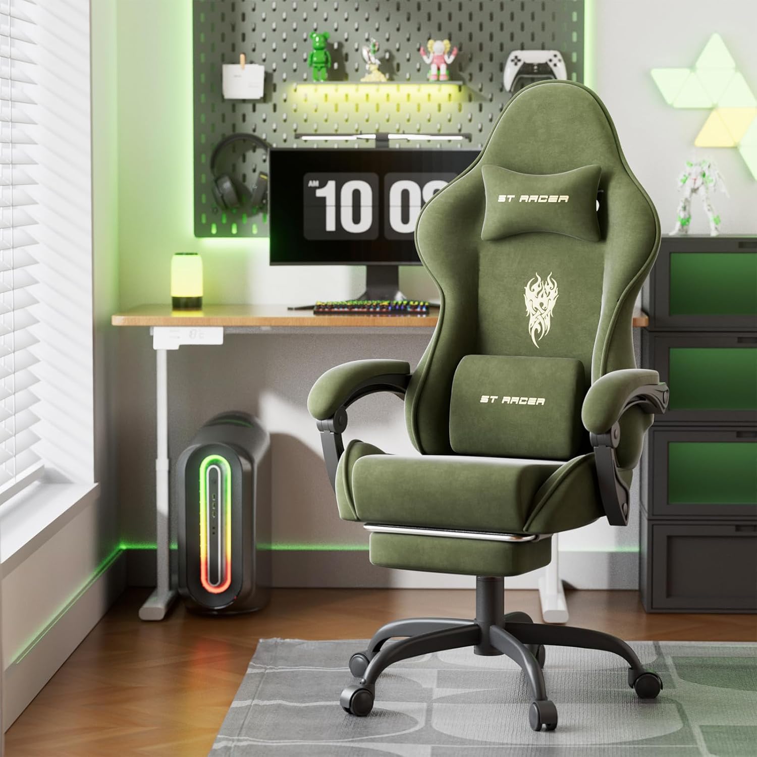 ベルベット生地のゲーミングチェア、大人用ハイバック人間工学に - Gaming Chair のレビューと価格