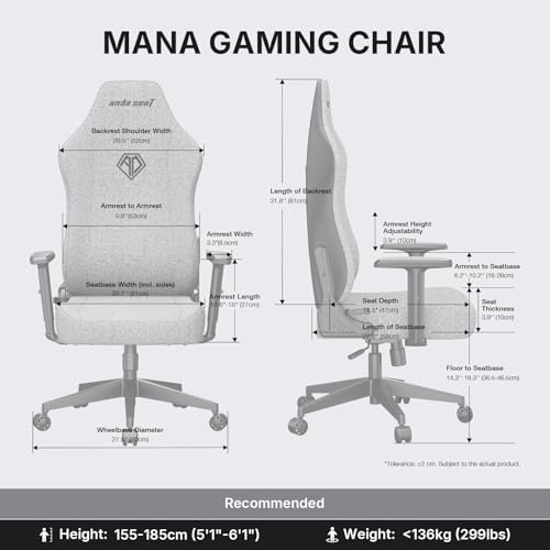 MANA ゲーミングチェア 大人用 - 人間工学に基づいたグ - Gaming Chair のレビューと価格