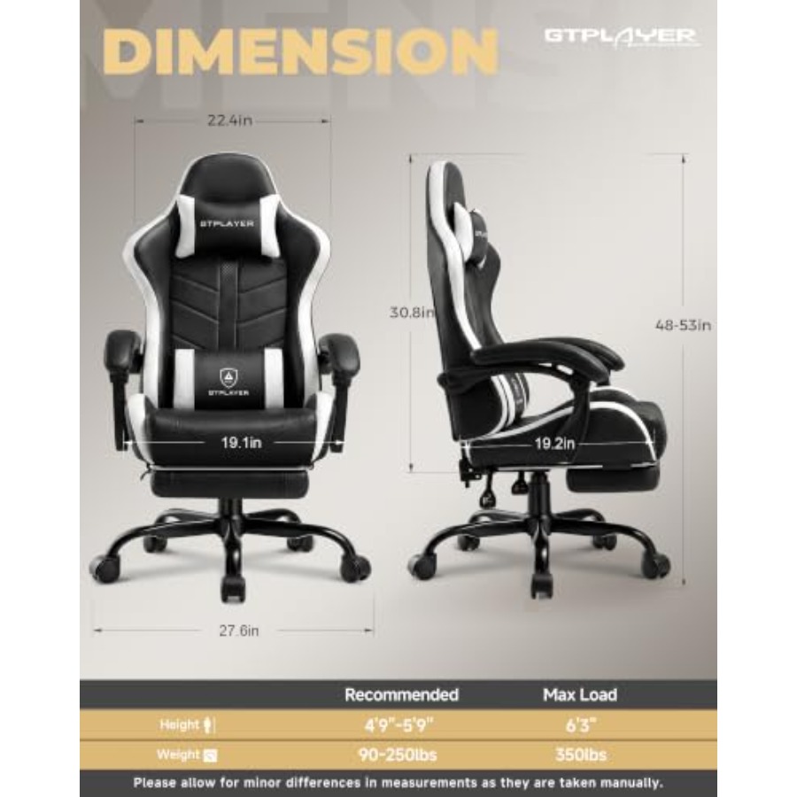 大人用ゲーミングチェア、フットレスト付き人間工学に基づいたコ - Gaming Chair のレビューと価格