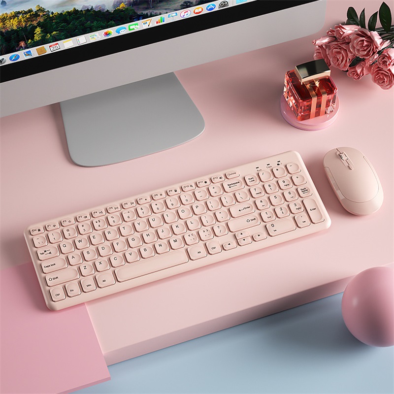 ファッションワイヤレスキーボードとマウスコンボゲーマーサイレ - Pc Gaming Pink のレビューと価格