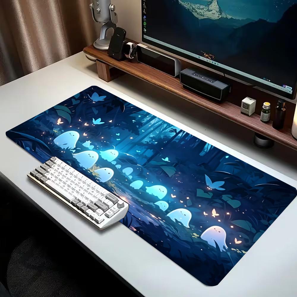 かわいいゴーストダークフォレストプリントゲーミングマウスパッ - Anti-Ghosting Keyboard のレビューと価格