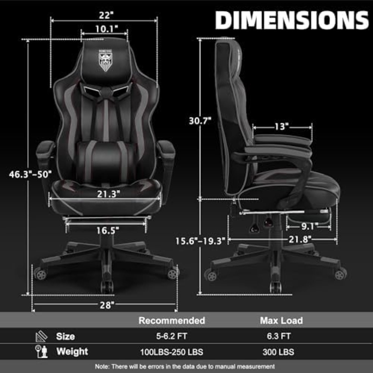 大人用ゲーミングチェア、フットレストとマッサージ機能付きリク - Gaming Chair のレビューと価格