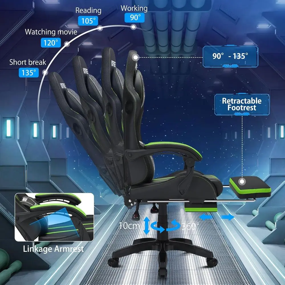 人間工学に基づいたマッサージ機能付きゲーミングチェア（大型・ - Gaming Chair のレビューと価格