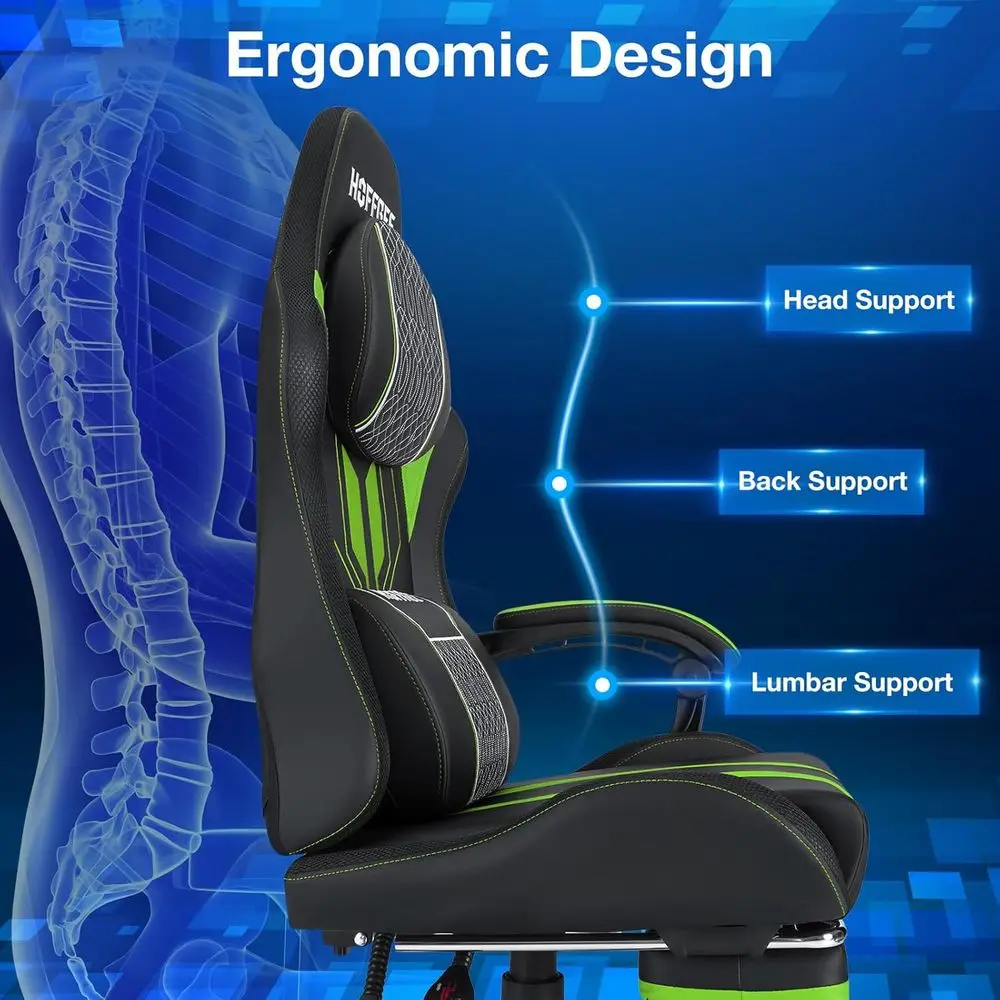 人間工学に基づいたマッサージ機能付きゲーミングチェア（大型・ - Gaming Chair のレビューと価格