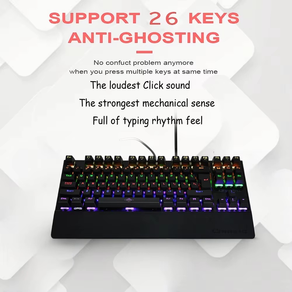 メカニカルキーボード 26キー アンチゴースト RGBバック - Anti-Ghosting Keyboard のレビューと価格