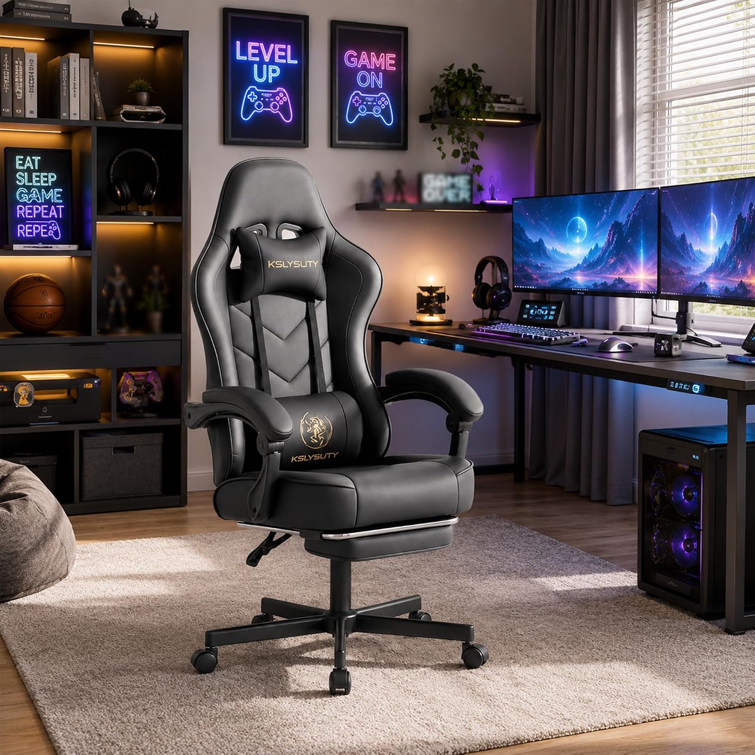 大人用オフィスデスクコンピューターゲームチェア、マッサージ機 - Gaming Chair のレビューと価格