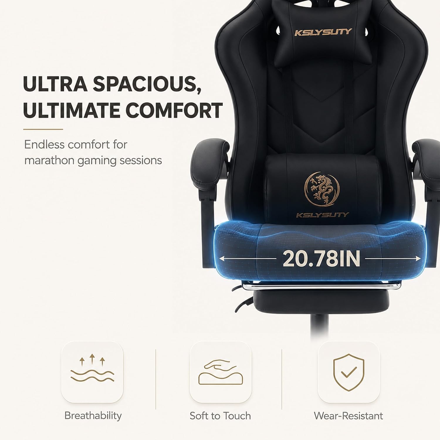 大人用オフィスデスクコンピューターゲームチェア、マッサージ機 - Gaming Chair のレビューと価格