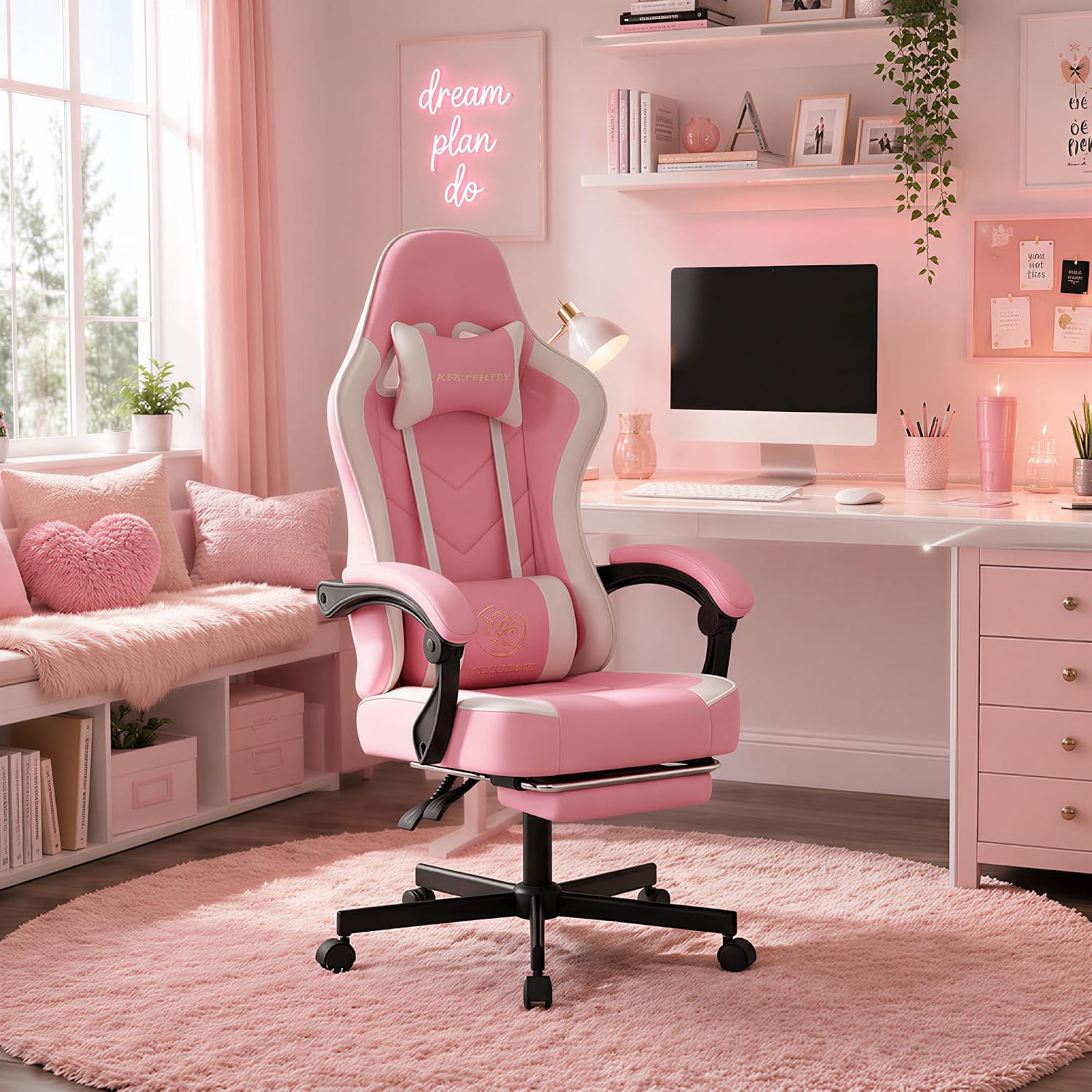 人間工学に基づいたハイバックゲーミングチェア、フットレスト、 - Gaming Chair のレビューと価格