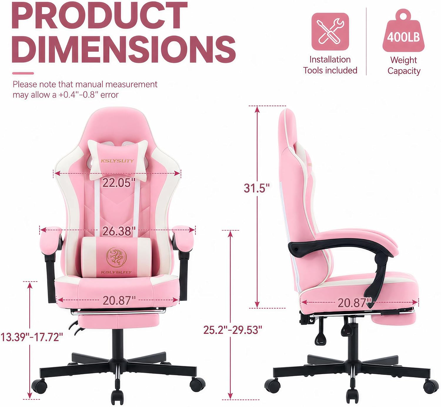 人間工学に基づいたハイバックゲーミングチェア、フットレスト、 - Gaming Chair のレビューと価格
