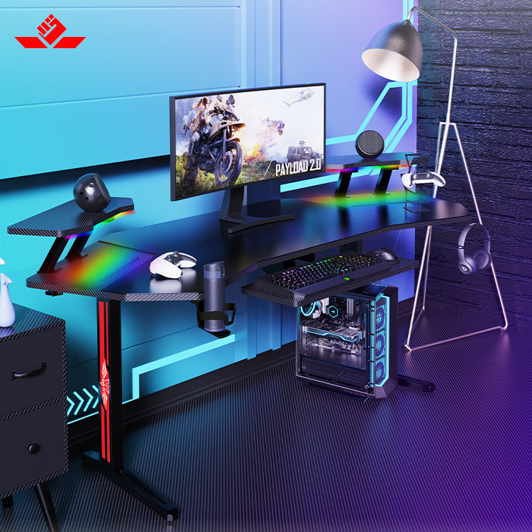 70インチ大型RGB LEDライト搭載eスポーツコンピュータ - Pc Gaming Desk のレビューと価格