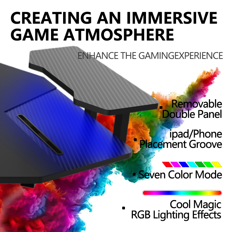 70インチ大型RGB LEDライト搭載eスポーツコンピュータ - Pc Gaming Desk のレビューと価格