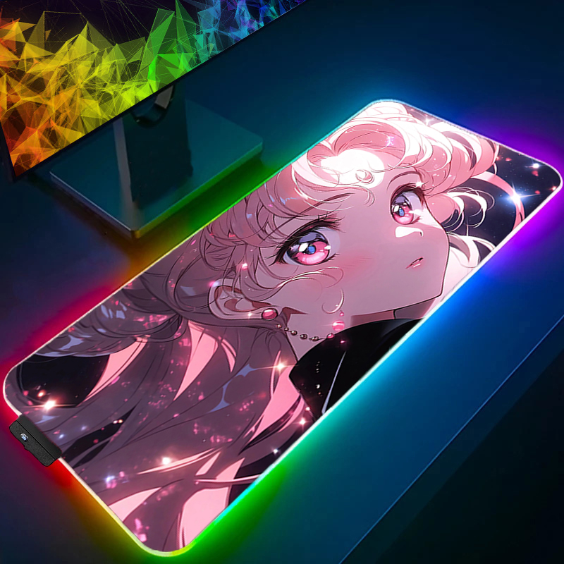 RGB 大型マウスパッドゲーマーキーボード LED マウスパ - Pc Gaming Pink のレビューと価格