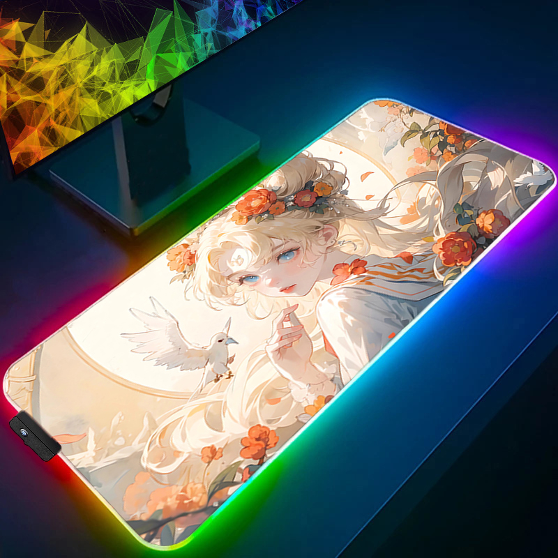 RGB 大型マウスパッドゲーマーキーボード LED マウスパ - Pc Gaming Pink のレビューと価格