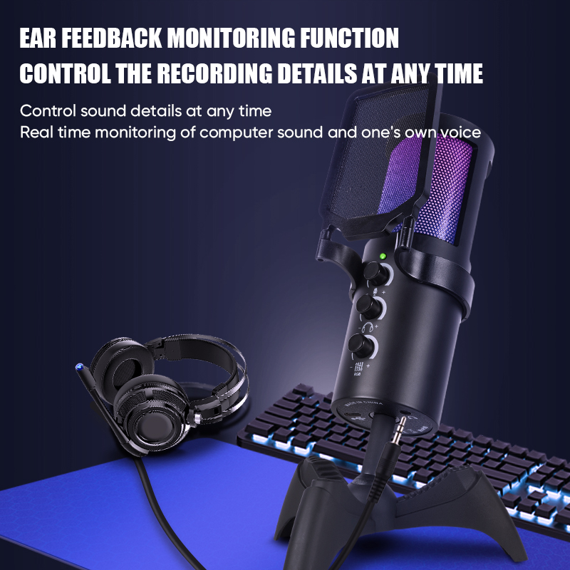 FUHAM MV9 RGB ゲーミング USB コンデンサー - Pc Gaming Online のレビューと価格
