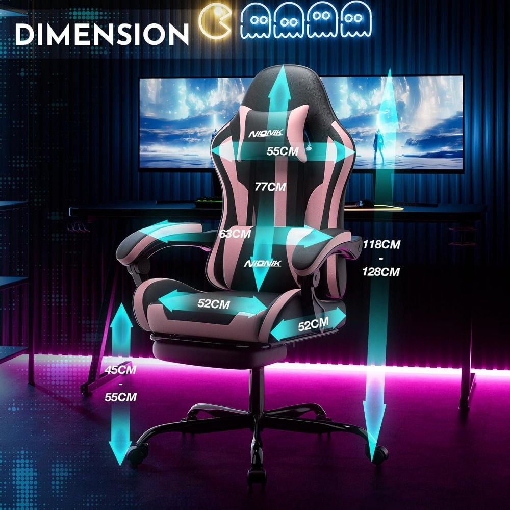 人間工学に基づいたゲーミング＆オフィスチェア（フットレスト、 - Gaming Chair のレビューと価格
