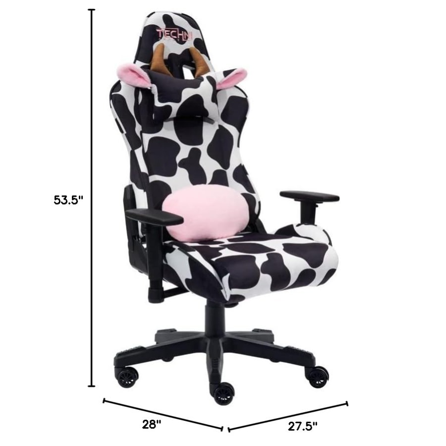 ホームオフィス用ゲーミングチェア、黒牛革製、人間工学に基づい - Gaming Chair のレビューと価格