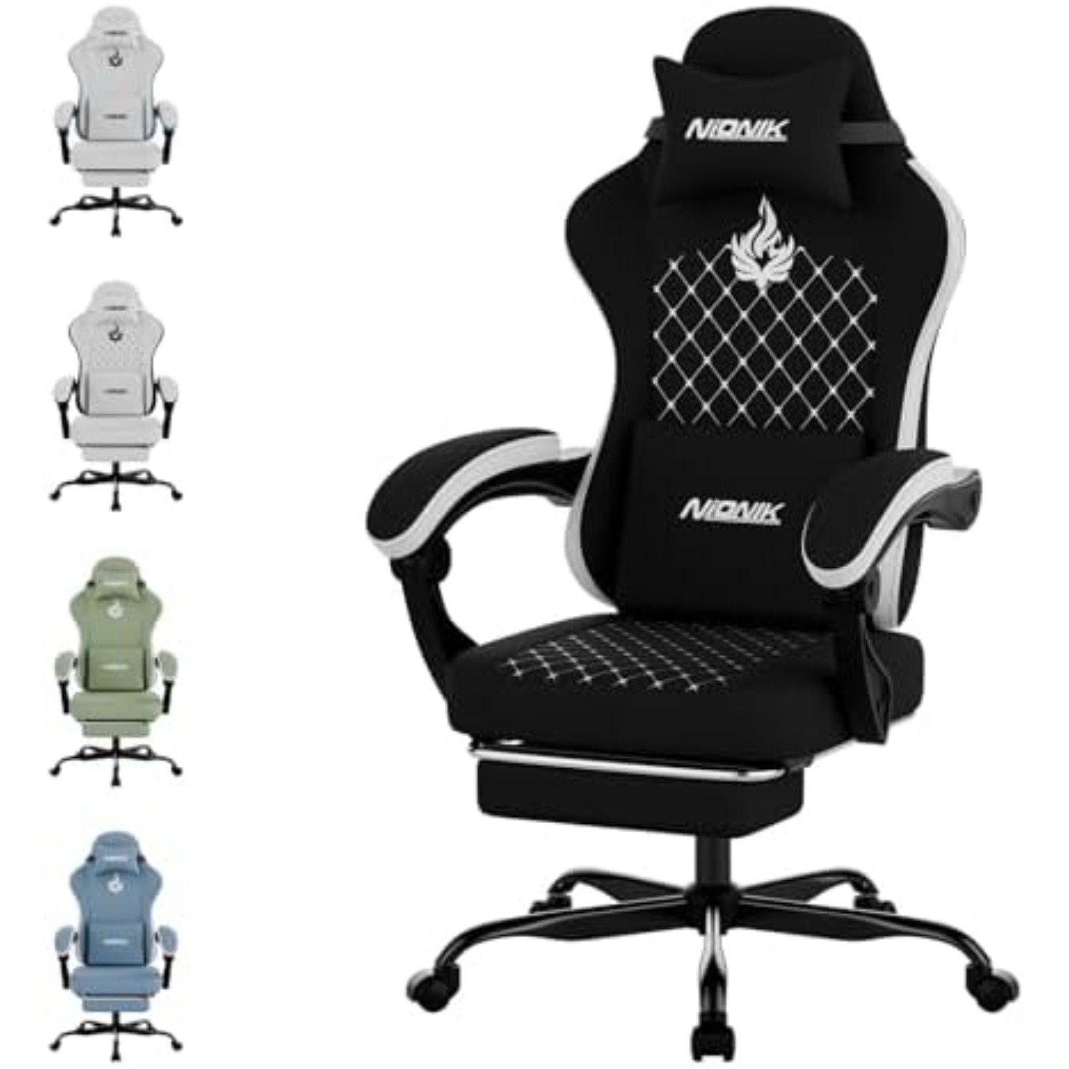 マッサージ機能付きゲーミングチェア、人間工学に基づいたPCゲ - Gaming Chair のレビューと価格
