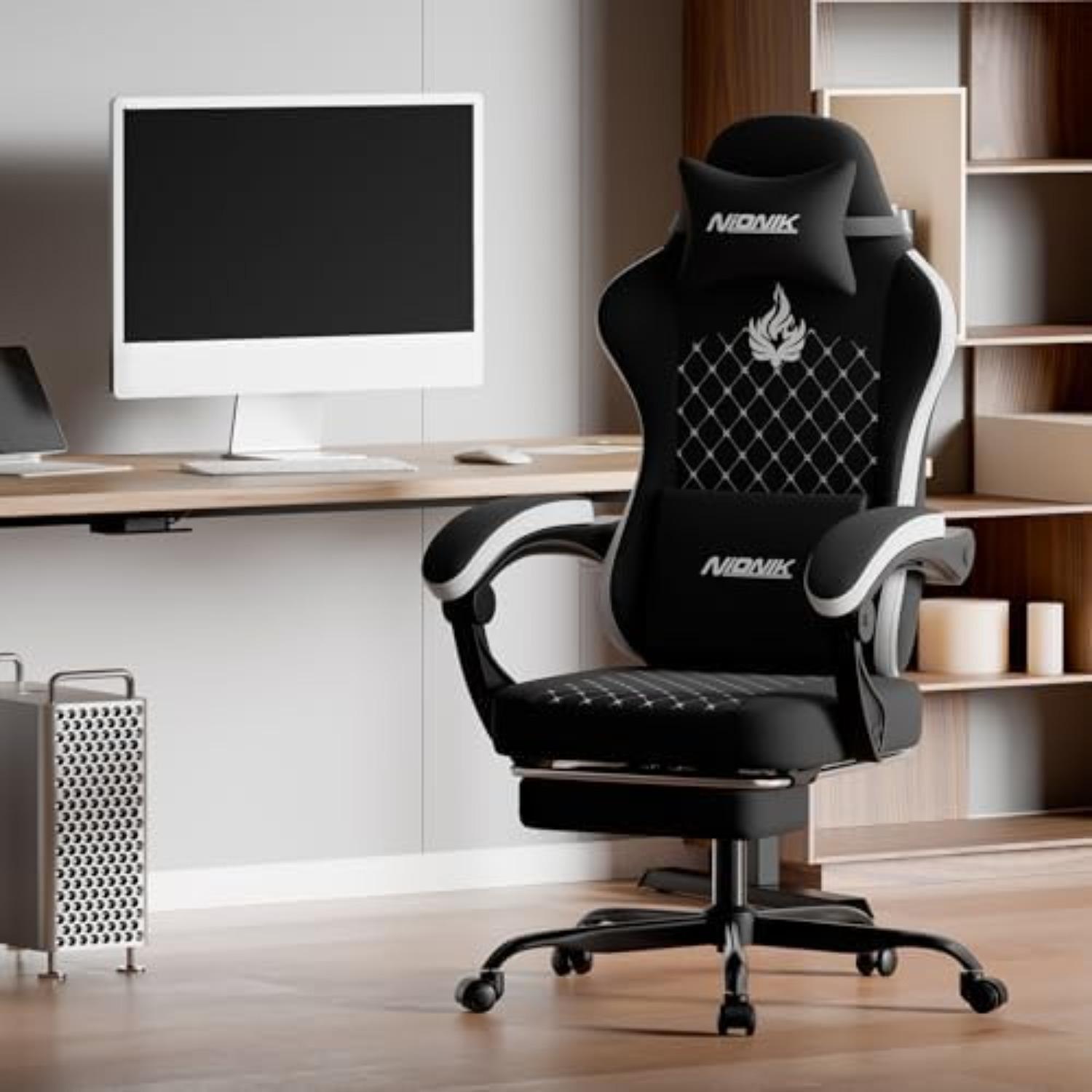 マッサージ機能付きゲーミングチェア、人間工学に基づいたPCゲ - Gaming Chair のレビューと価格