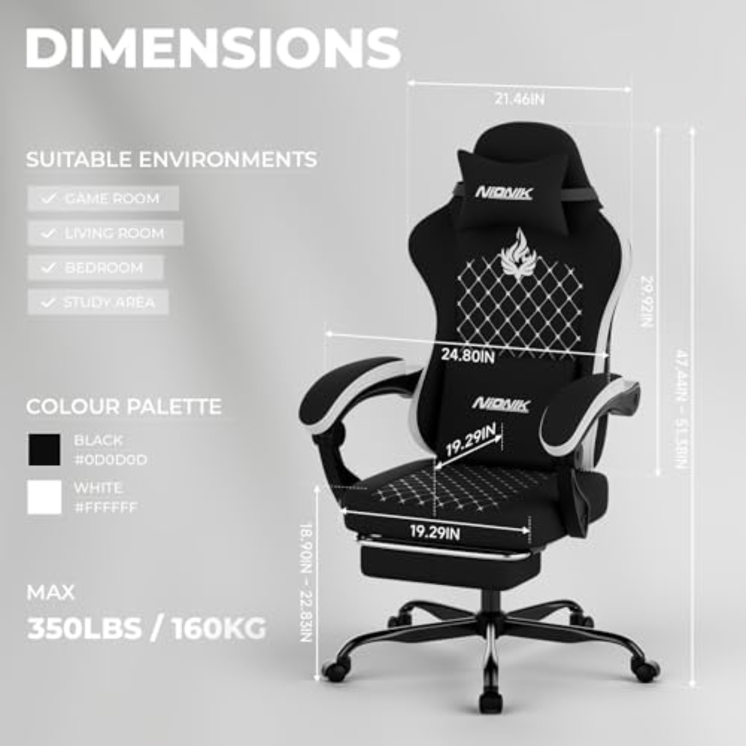 マッサージ機能付きゲーミングチェア、人間工学に基づいたPCゲ - Gaming Chair のレビューと価格
