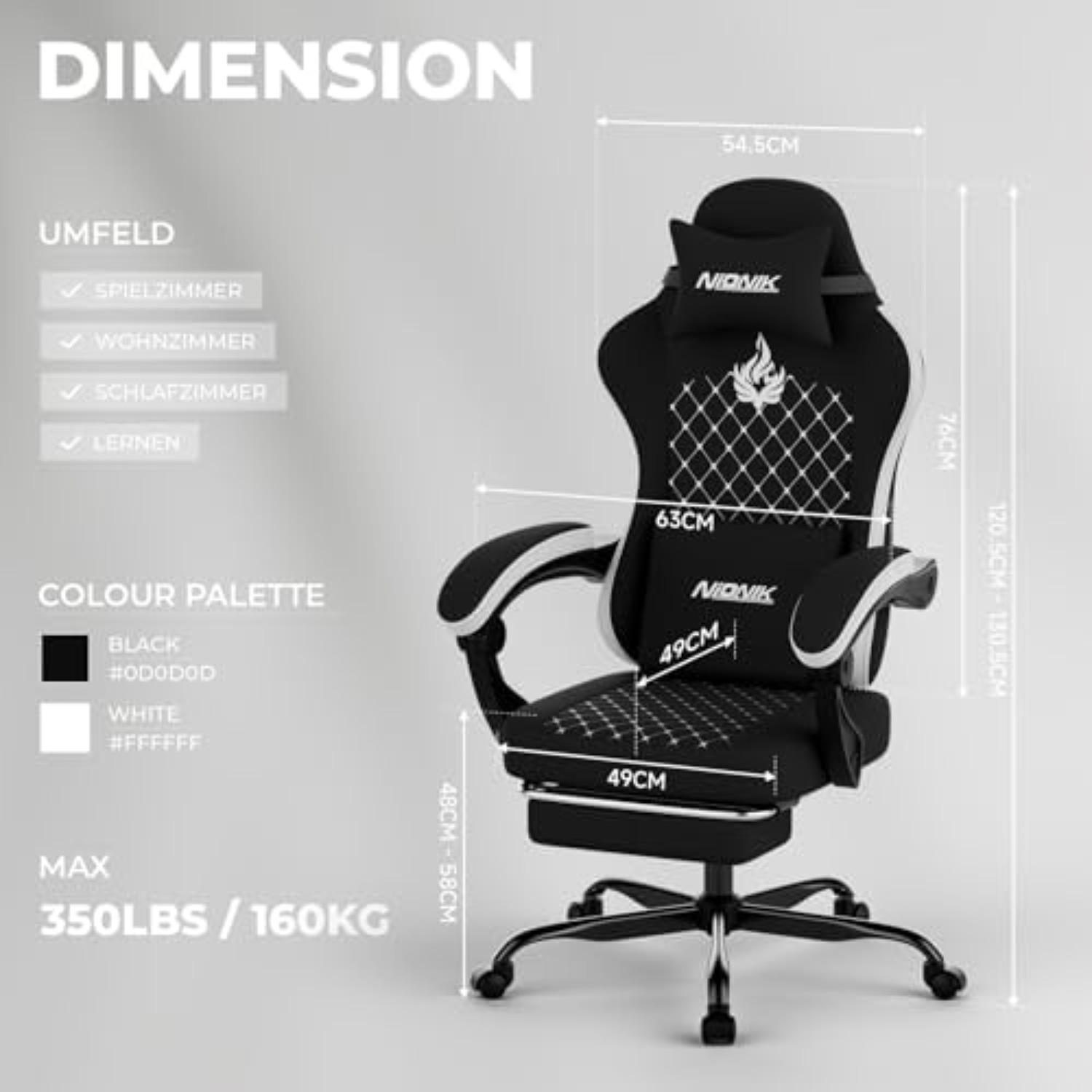 マッサージ機能付きゲーミングチェア、人間工学に基づいたPCゲ - Gaming Chair のレビューと価格