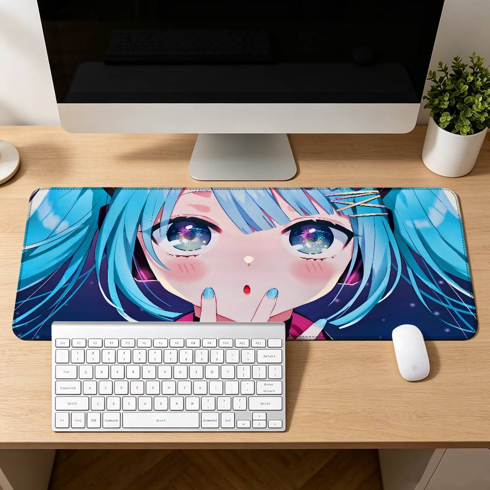H-ハツネズミクガールマウスパッドゴム製厚手オーバーロックゲ - Pc Gaming Hatsune Miku のレビューと価格