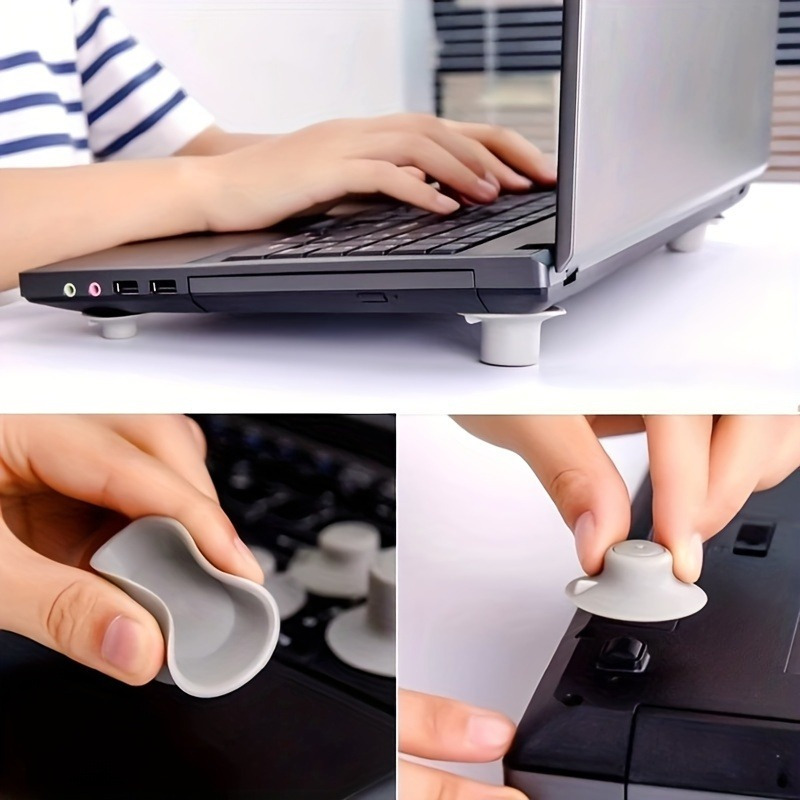4個入りカップ型冷却パッド、吸盤と熱軽減パッド付きノートパソ - Laptop Cooling Pad のレビューと価格
