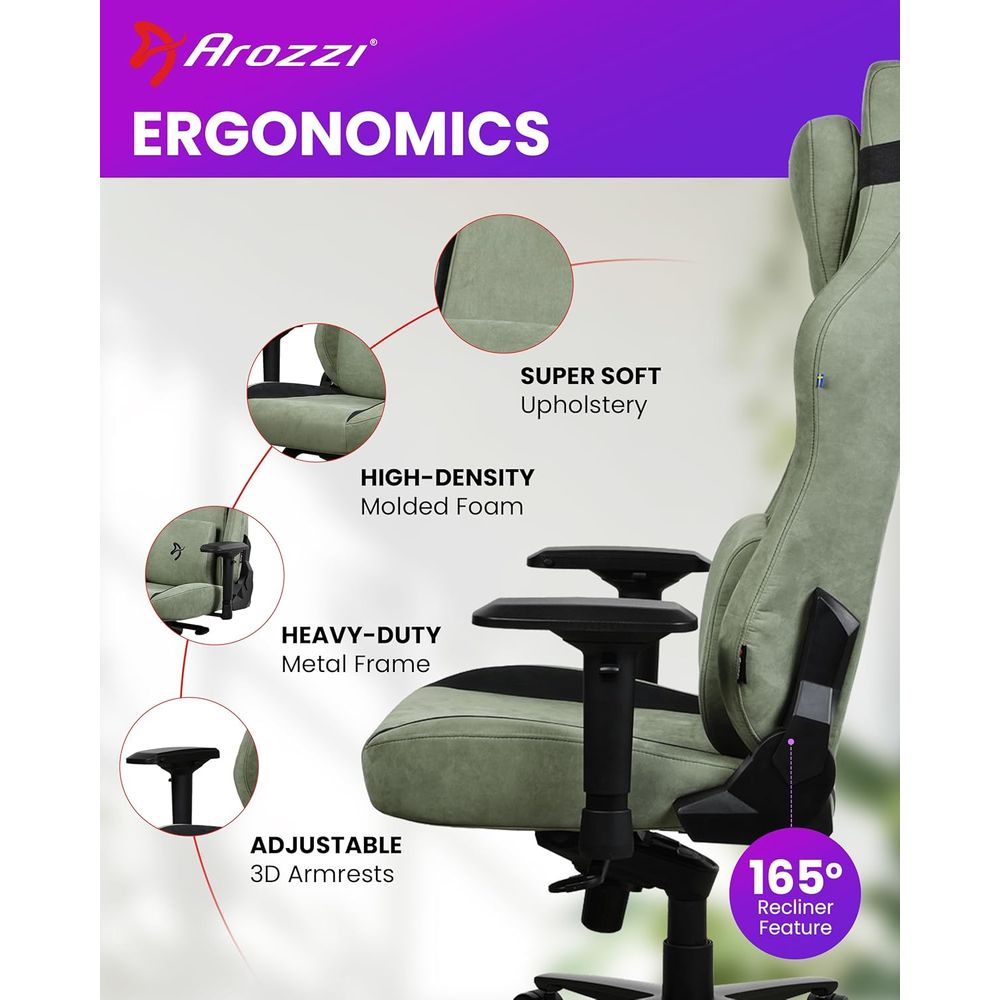 高さ調節可能な大型人間工学に基づいたゲーミングチェア、広々と - Gaming Chair のレビューと価格