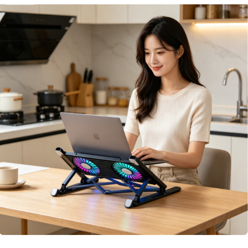 新しいノートパソコンクーラーベーススタンド折りたたみ式ノート - Laptop Cooling Pad のレビューと価格