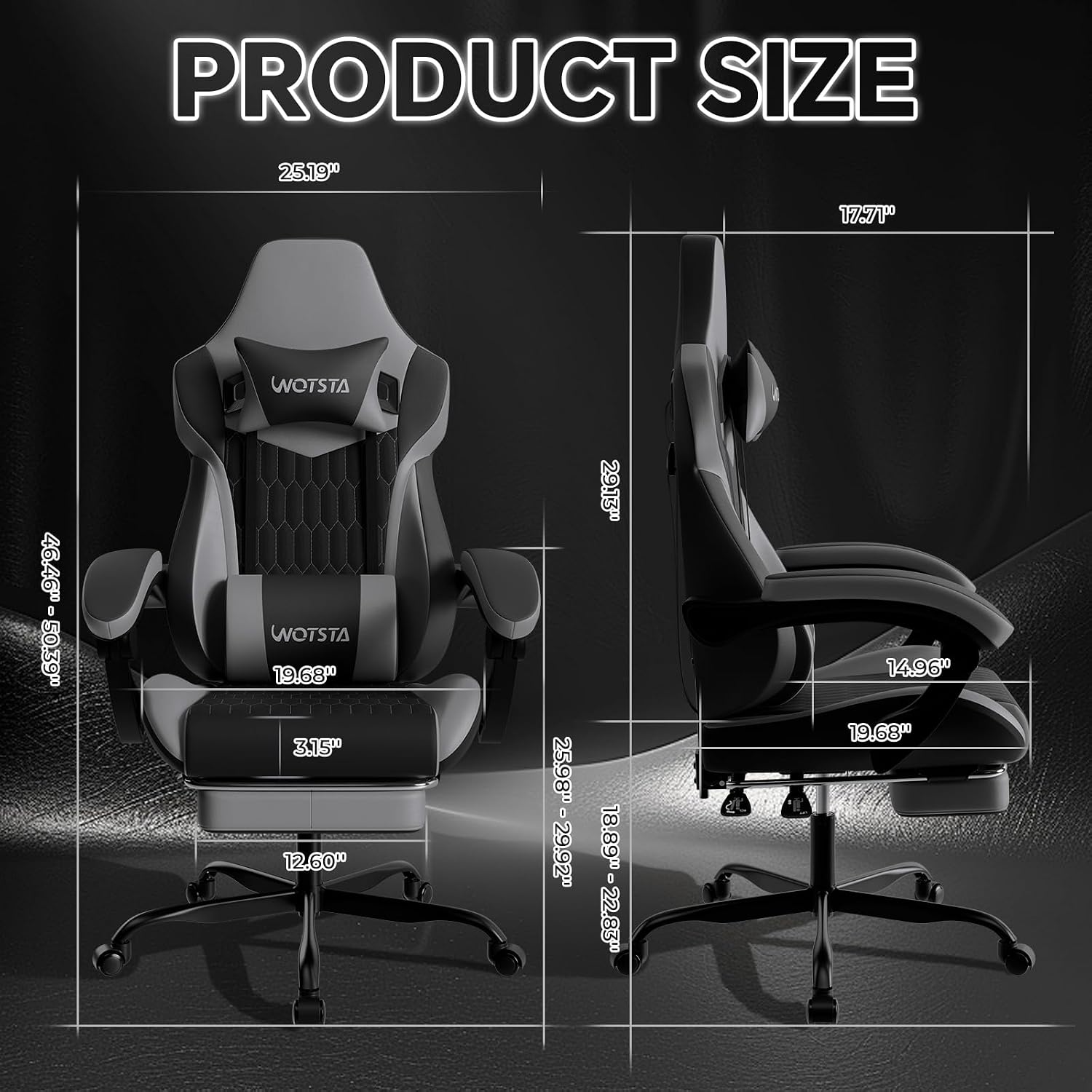 フットレスト付きゲーミングチェア、ハイバックゲーミングチェア - Gaming Chair のレビューと価格