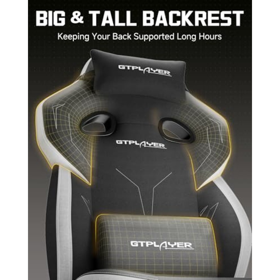 大きくて背の高いゲーミングチェア、フットレスト付きの幅広シー - Gaming Chair のレビューと価格