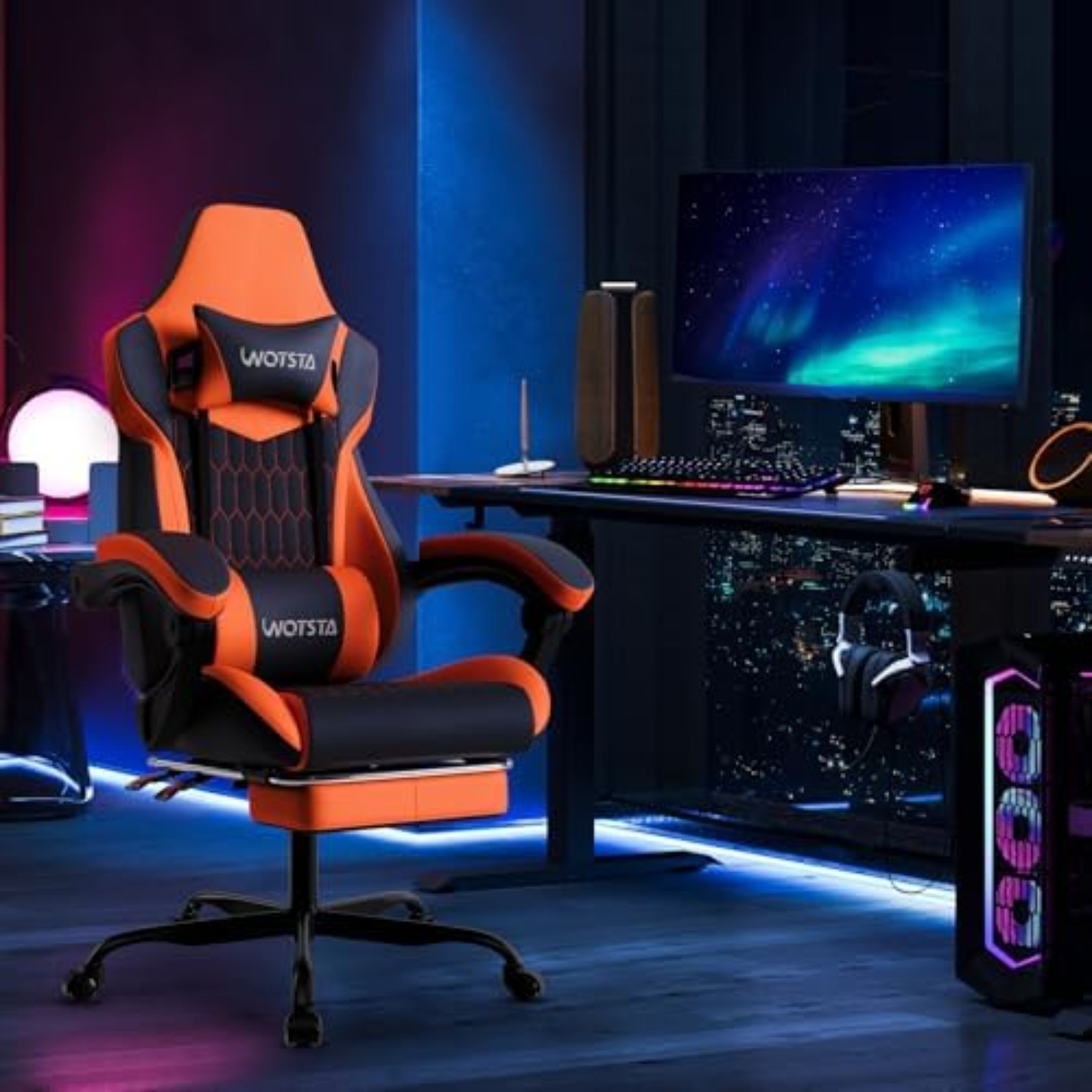 フットレスト付きゲーミングチェア、ハイバックゲーミングチェア - Gaming Chair のレビューと価格