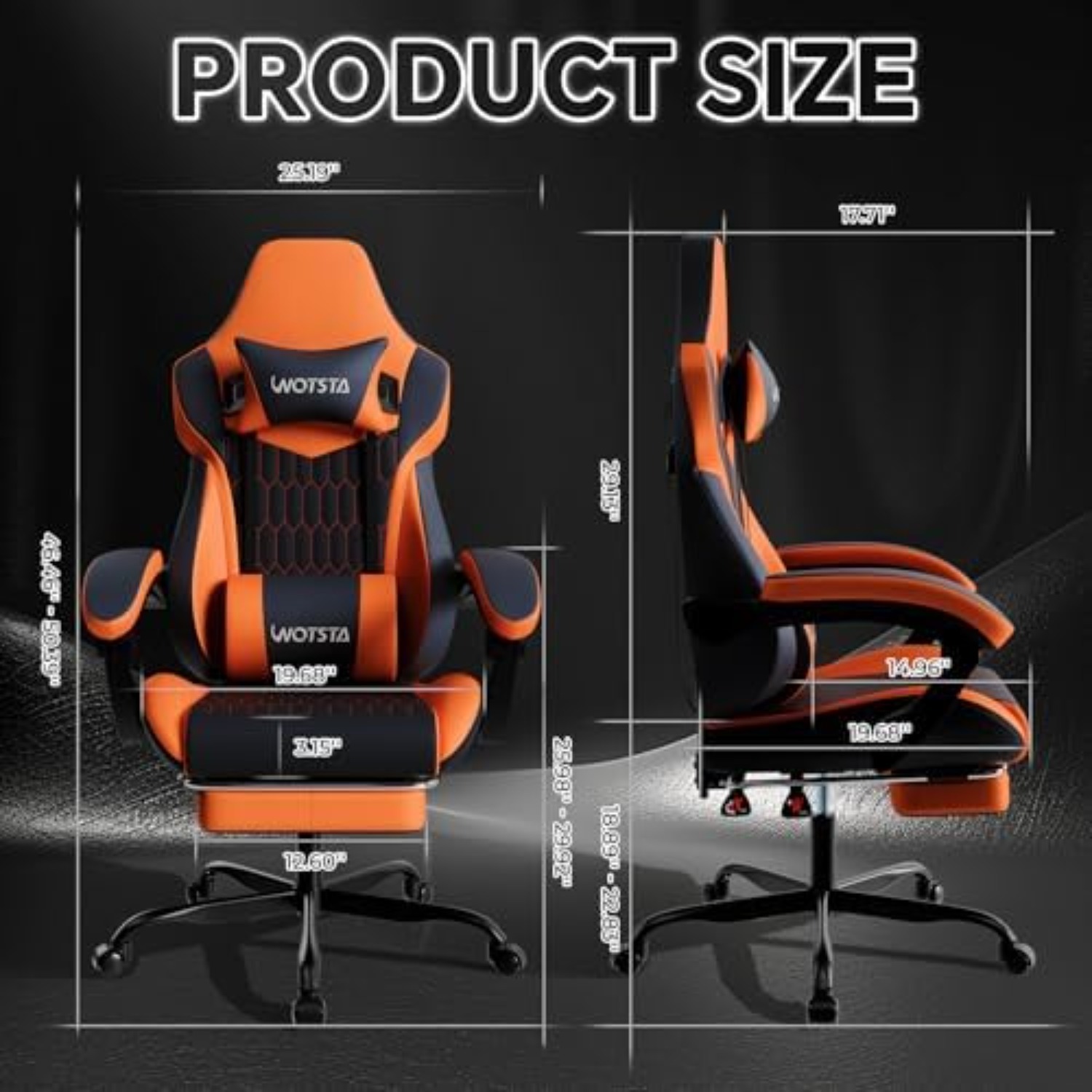 フットレスト付きゲーミングチェア、ハイバックゲーミングチェア - Gaming Chair のレビューと価格